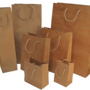Bolsas kraft y color con manija - Imagen 2